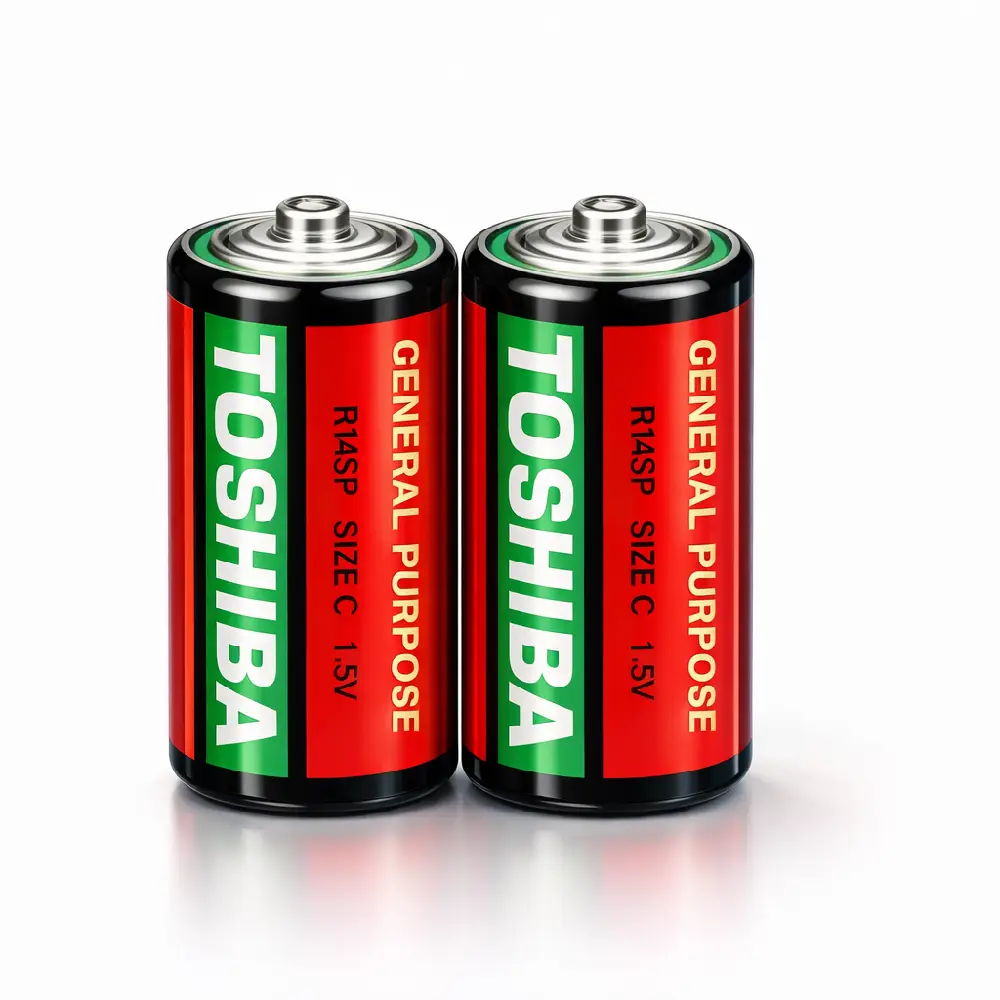 Carbon Zinc Toshiba Battery 1.5 Volt C Size