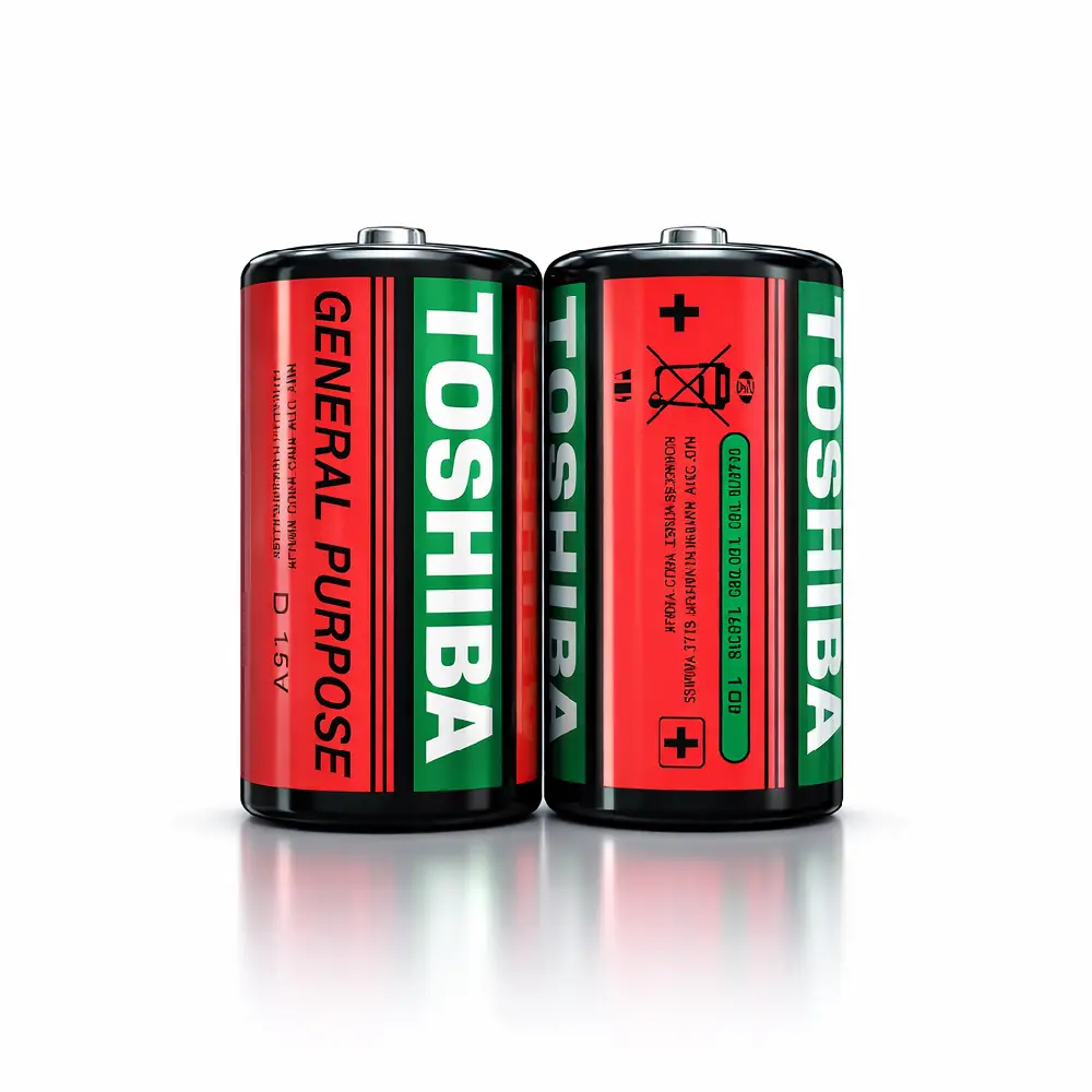 Carbon Zinc Toshiba Battery 1.5 Volt D Size