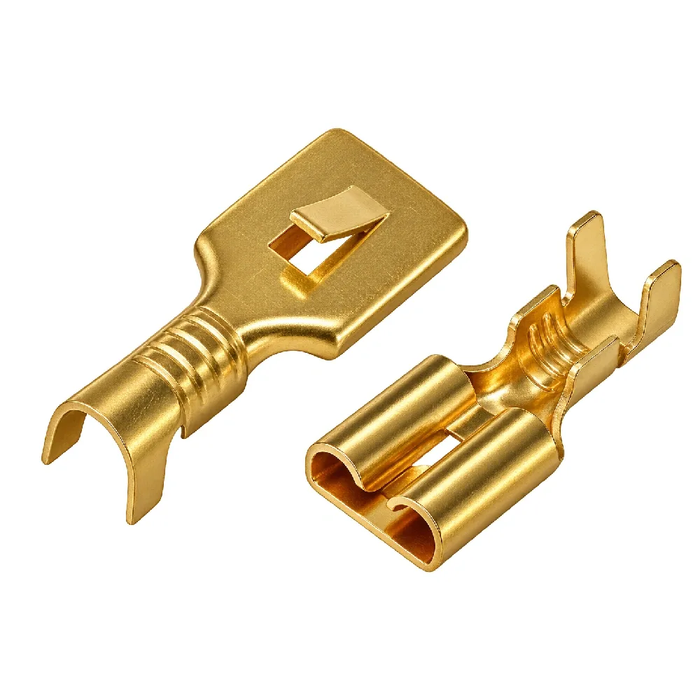 Brass Female Spade Crimp Terminals