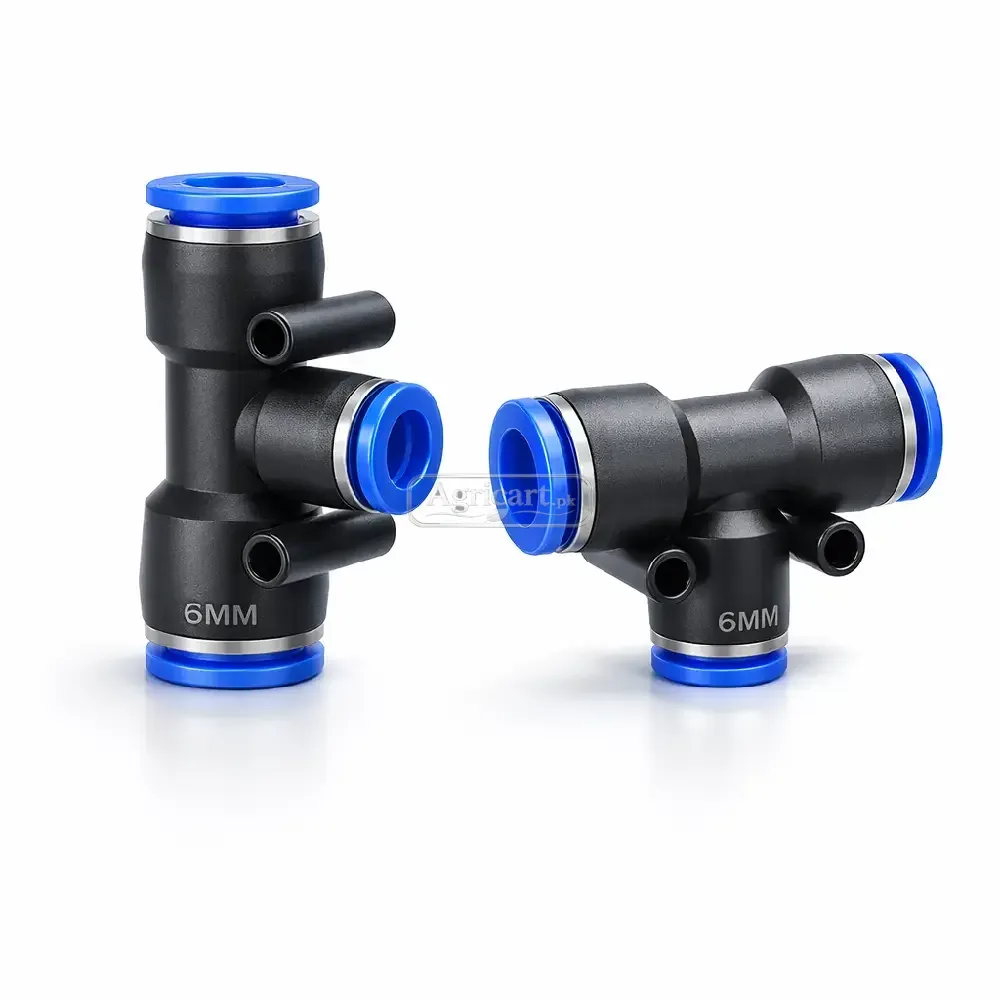 Pneumatic Pipe Connector T 6Mm