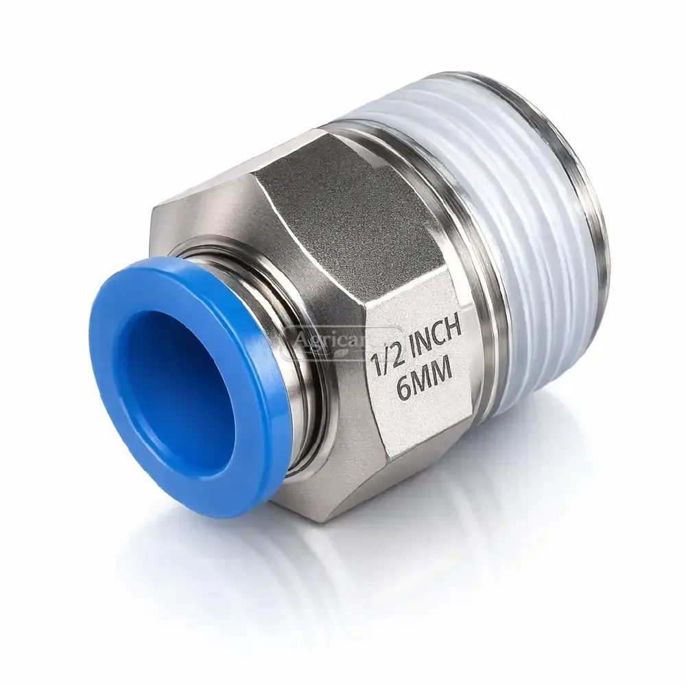 Pneumatic Pipe Connector Wide 1/2 Pipe Size 6Mm