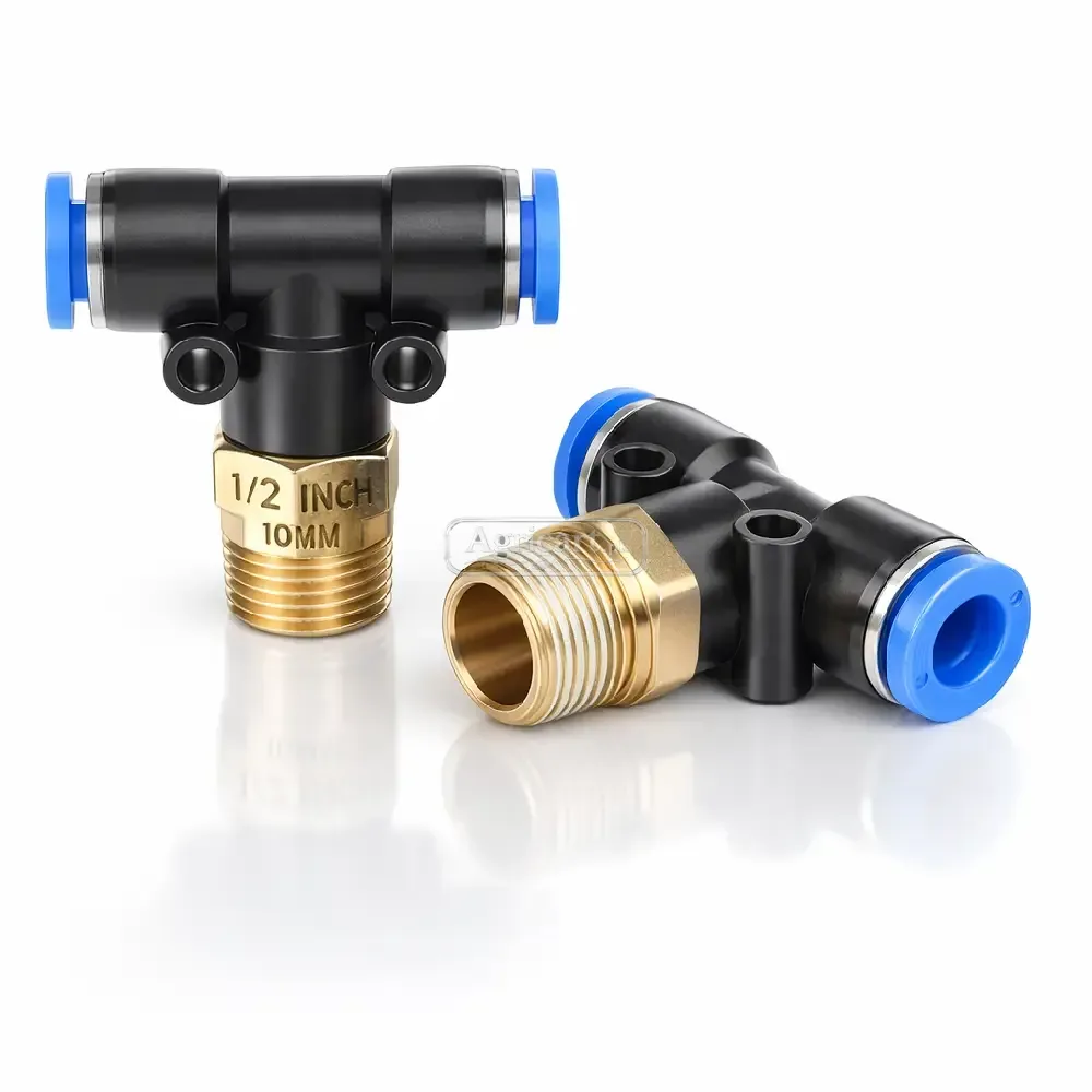 Pneumatic Tee Wide 1/2 Pipe 10Mm