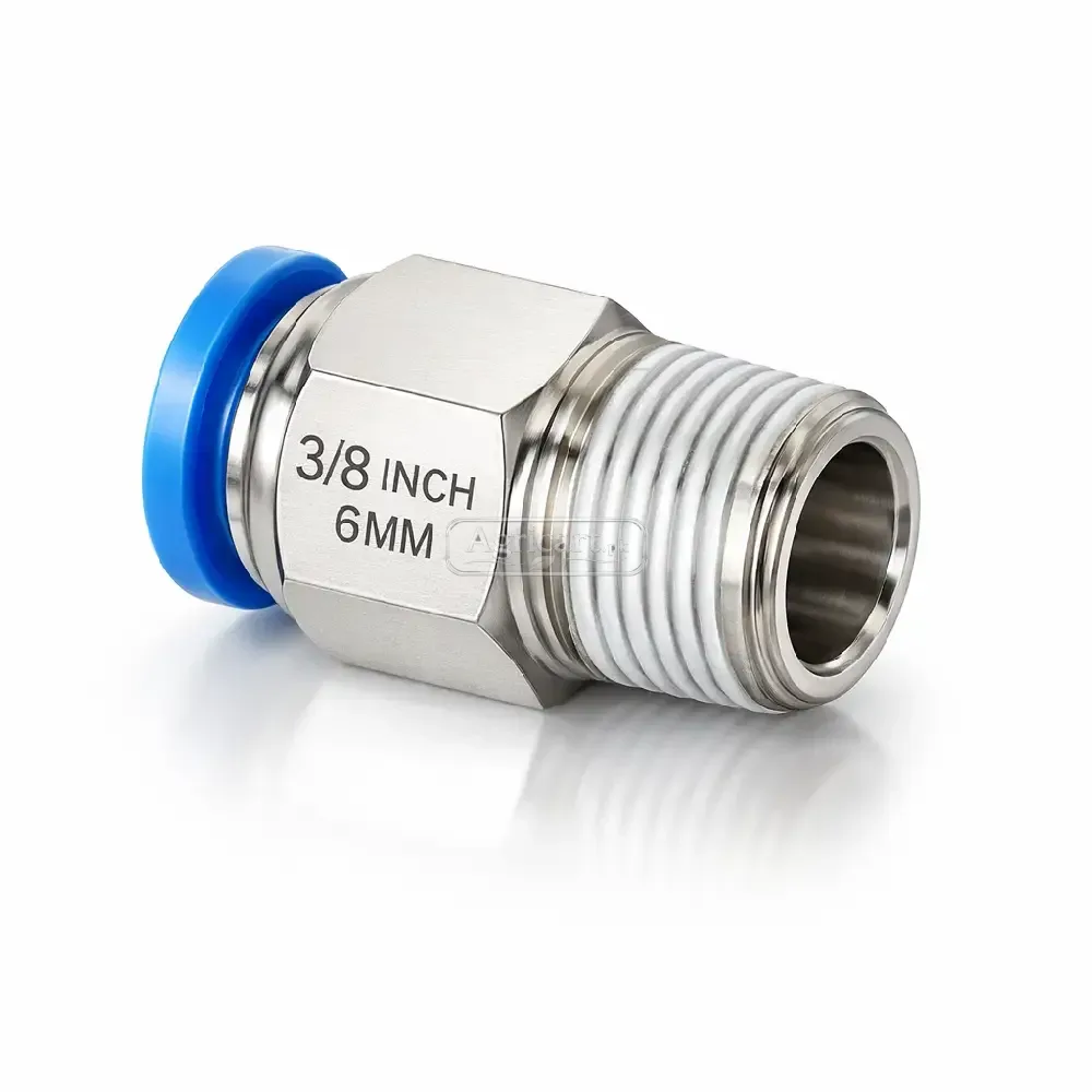 Pneumatic Pipe Connector Wide 3/8 Pipe Size 6Mm