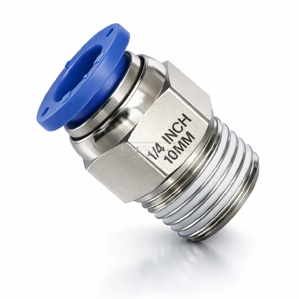 Pneumatic Pipe Connector Wide 1/4 Pipe Size 10Mm