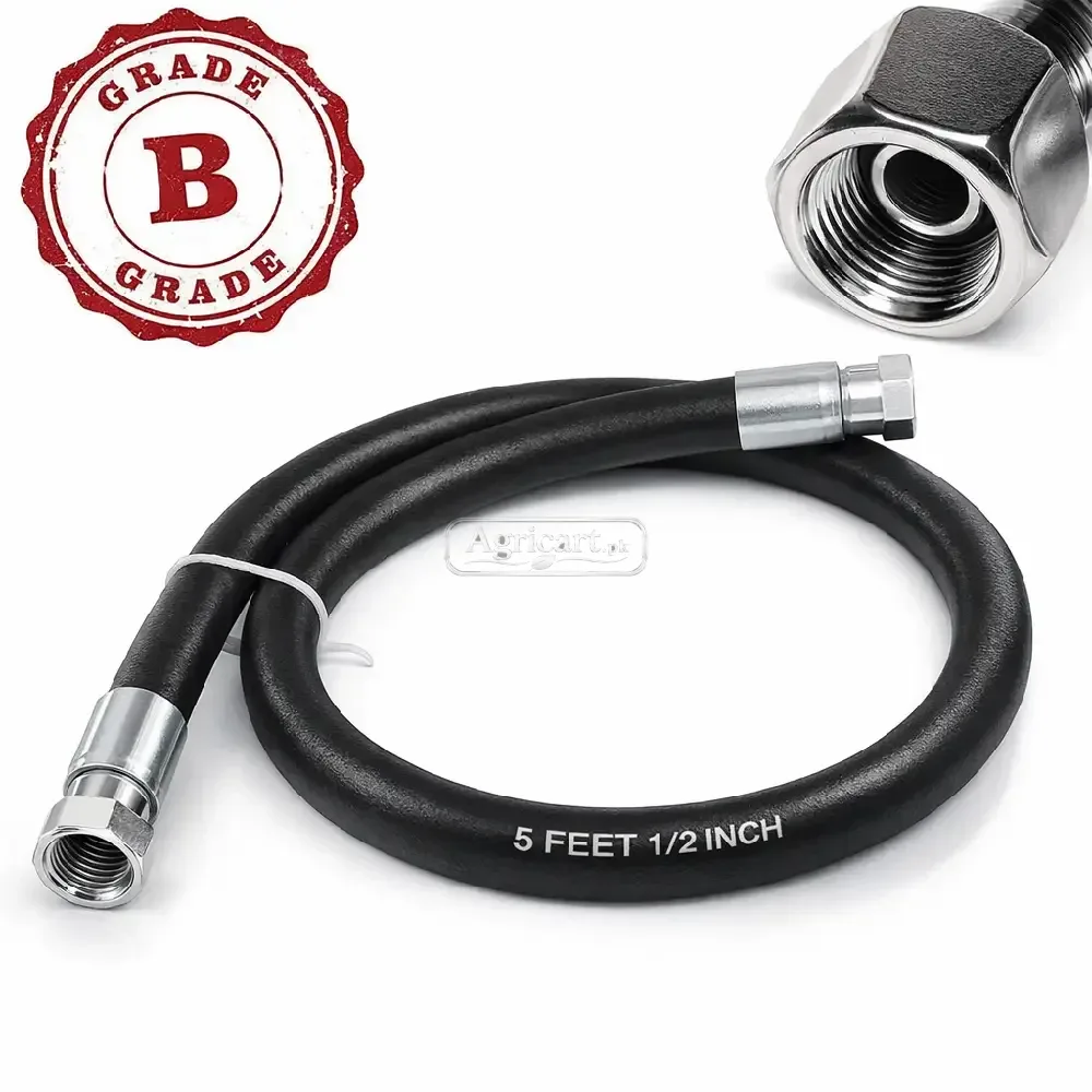 Hydraulic Hose Pipe 5 Feet 1/2 Inch B Grade