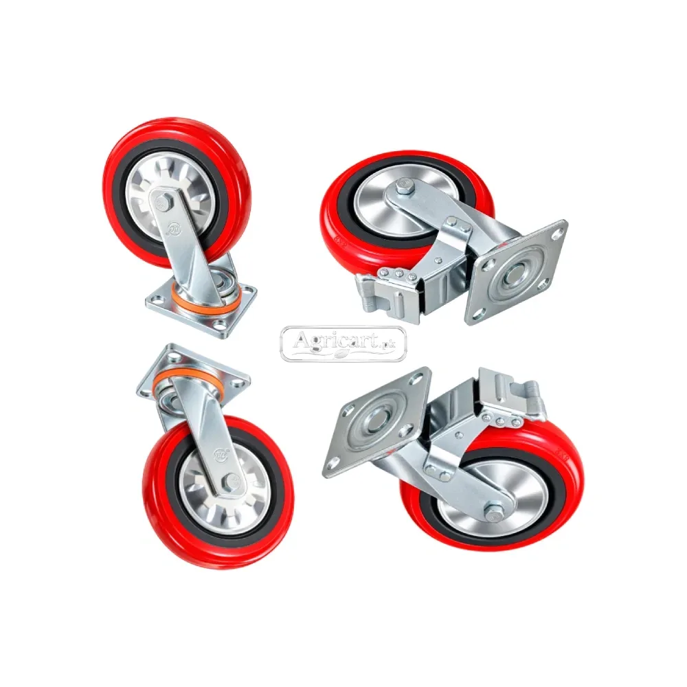 China Polyurethane Caster Wheels Set 6 Inch