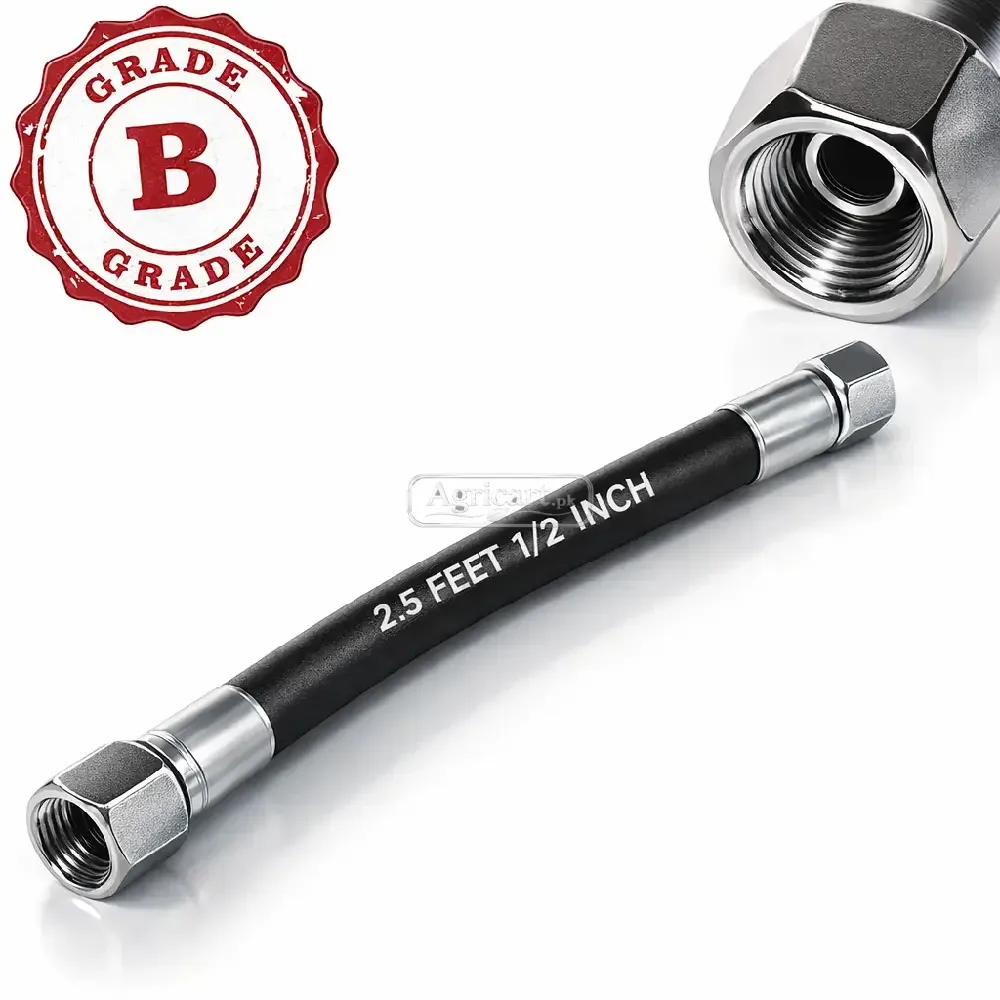 Hydraulic Hose Pipe 2.5 Feet 1/2 Inch B Grade