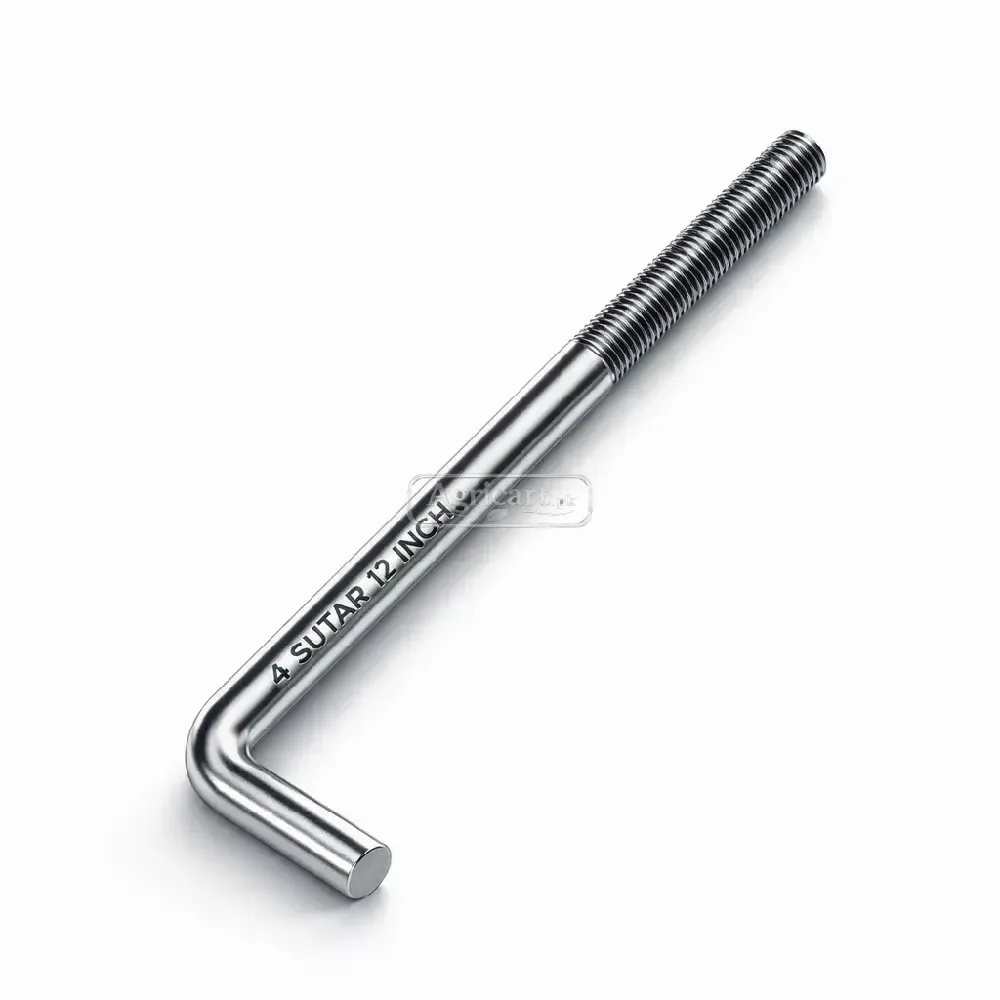 4 Sutar L Shaped Foundation Bolts  12 Inch