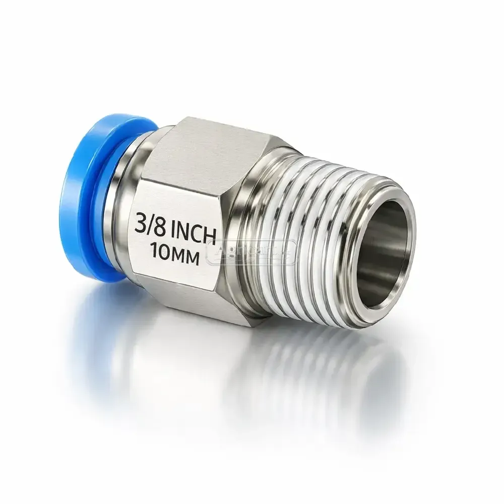 Pneumatic Pipe Connector Wide 3/8 Pipe Size 10Mm