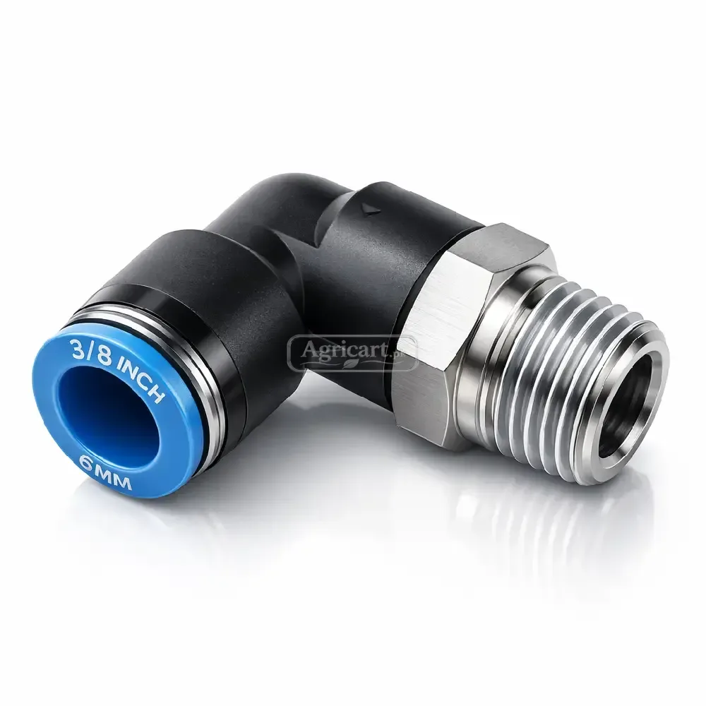 Pneumatic Pipe Elbow Wide 3/8 Pipe Size 6Mm