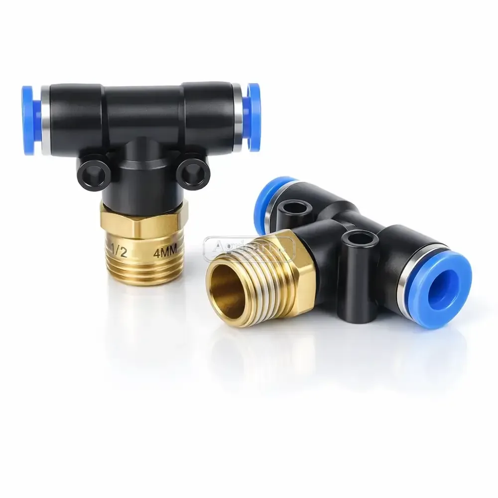 Pneumatic Tee Wide 1/2 Pipe 4Mm