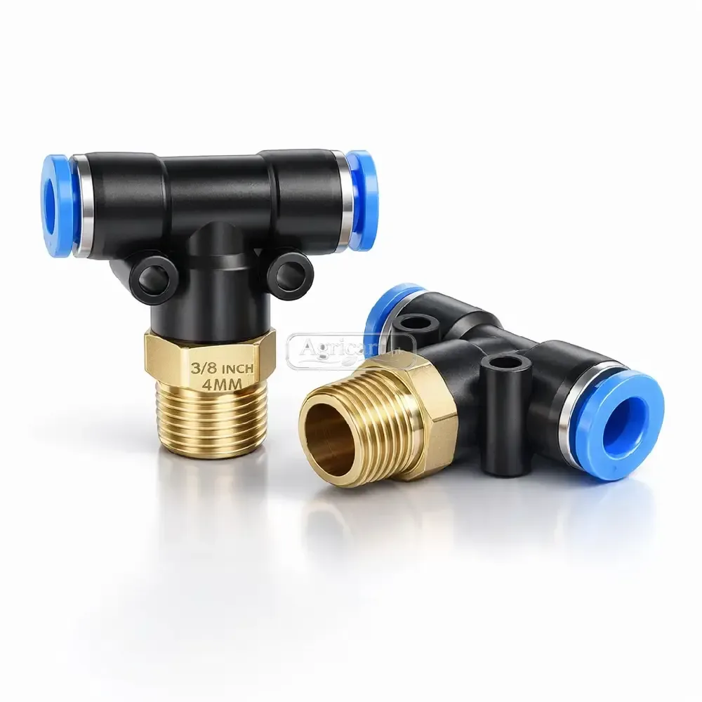Pneumatic Tee Wide 3/8 Pipe 4Mm