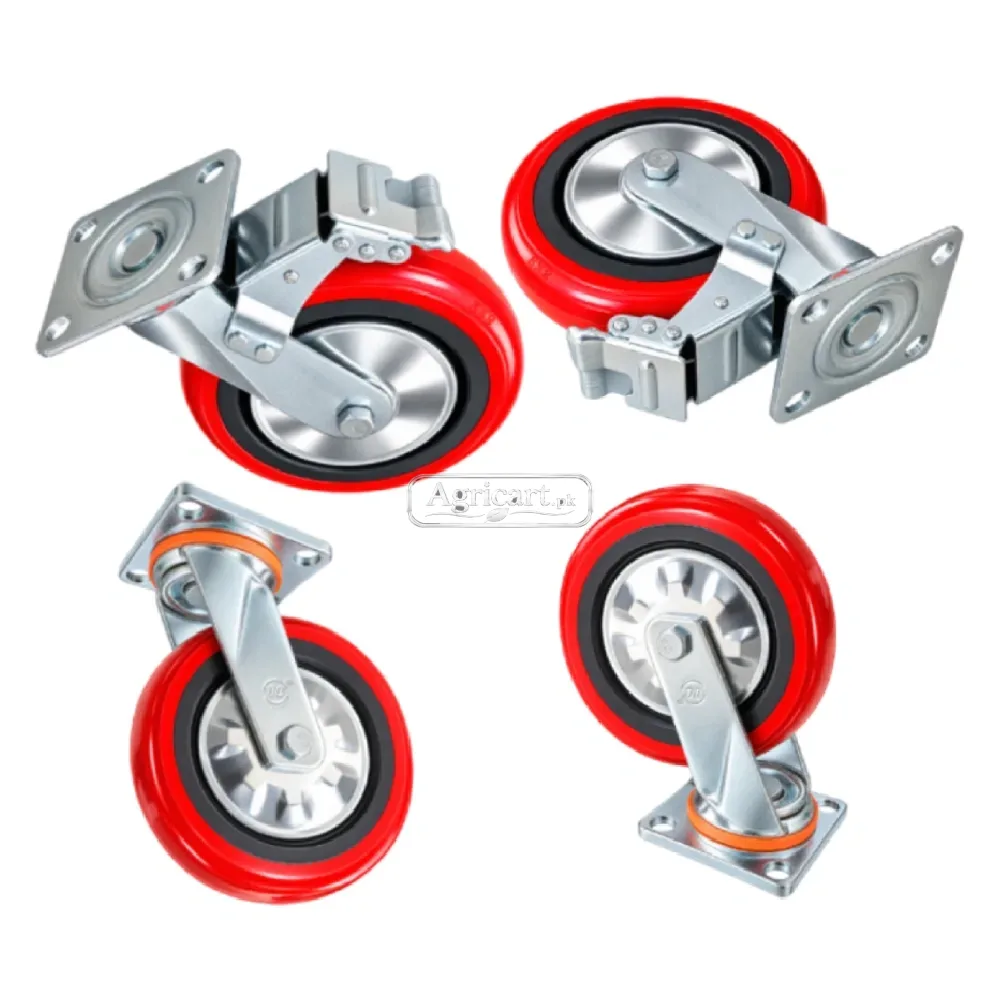 China Polyurethane Caster Wheels Set 8 Inch