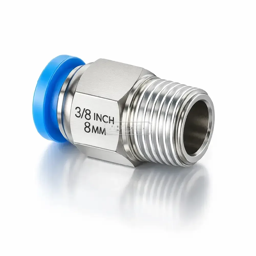 Pneumatic Pipe Connector Wide 3/8 Pipe Size 8Mm