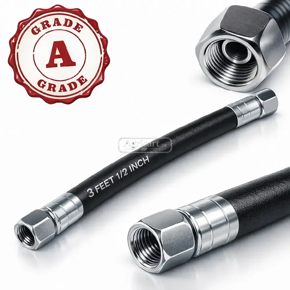 Hydraulic Hose Pipe 3 Feet 1/2 Inch A Grade