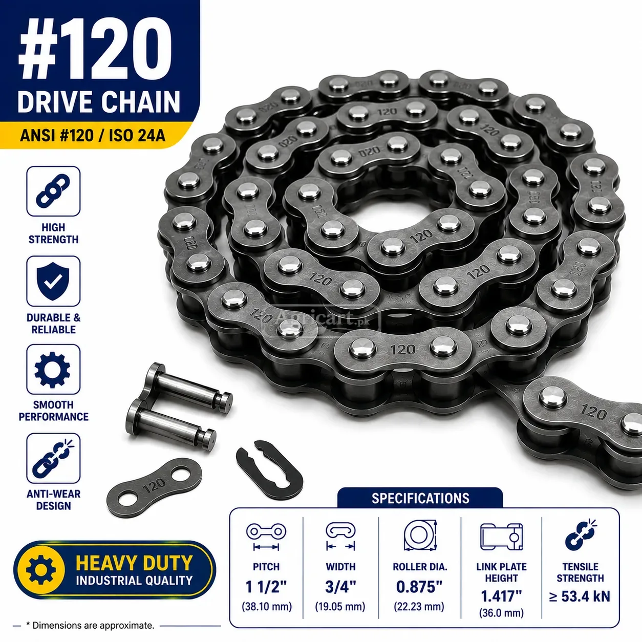 Single Strand Drive Chain #120 (24A)