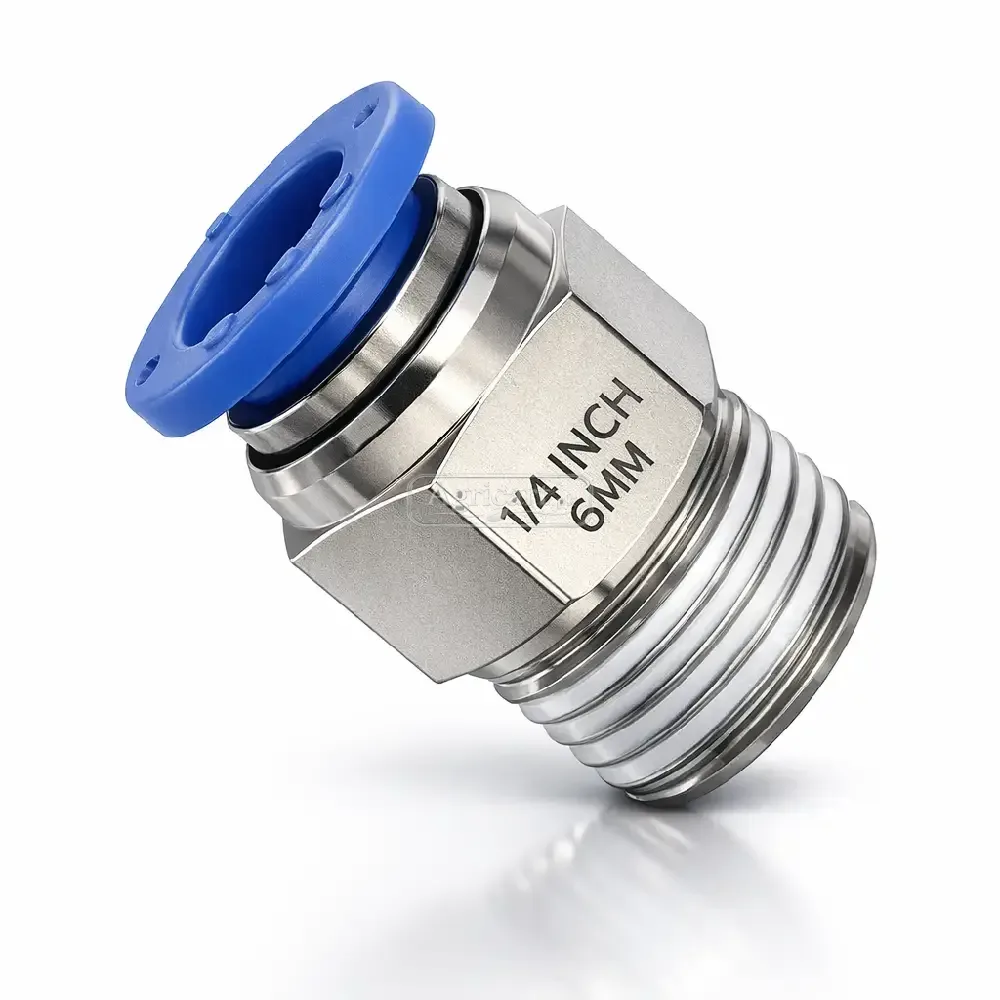 Pneumatic Pipe Connector Wide 1/4 Pipe Size 6Mm