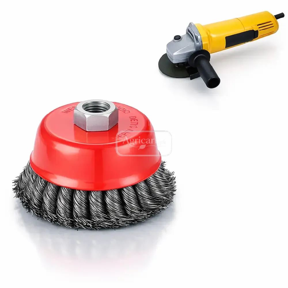 Angle Grinder Hard Wire Brush 17Mm Nut 3 Inch