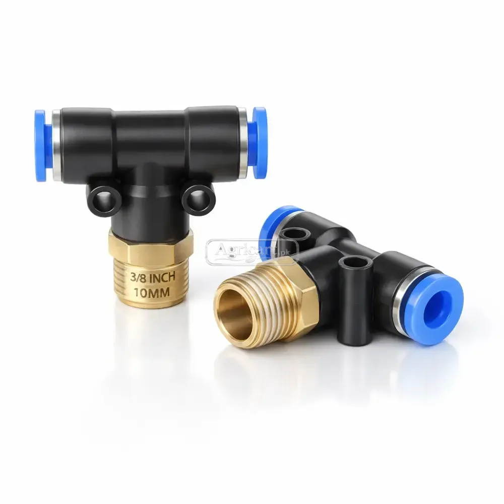 Pneumatic Tee Wide 3/8 Pipe 10Mm