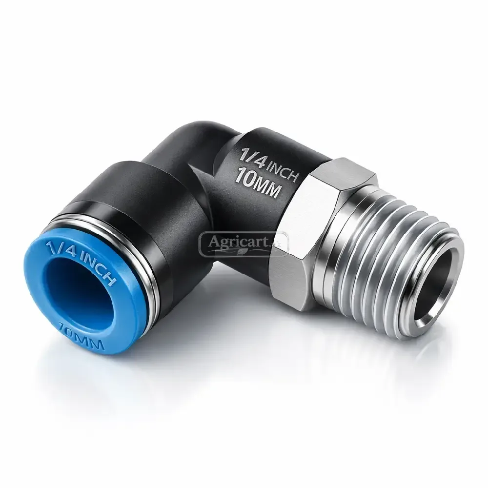 Pneumatic Pipe Elbow Wide 1/4 Pipe Size 10Mm