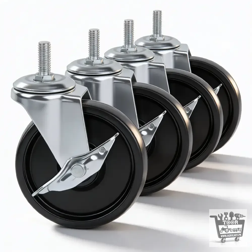 Threaded Caster Wheel Set 5 Inch