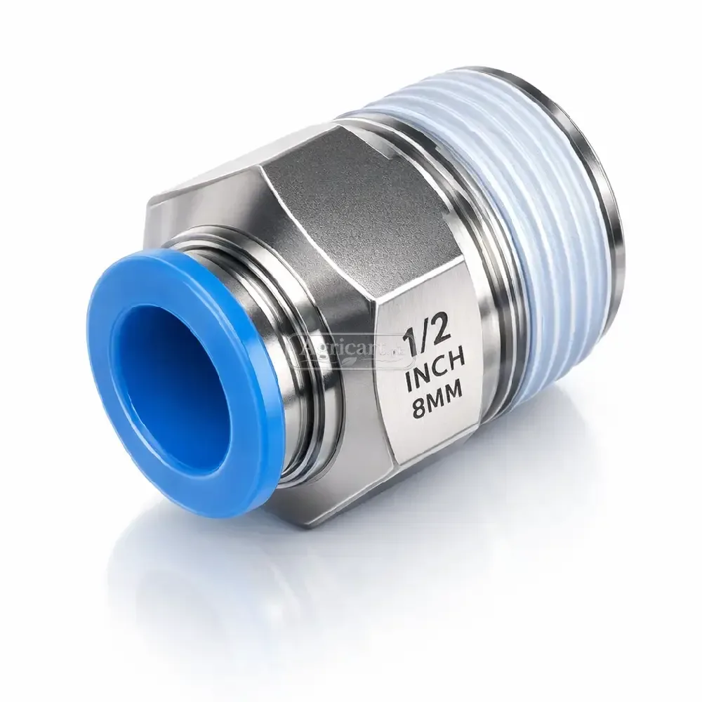 Pneumatic Pipe Connector Wide 1/2 Pipe Size 8Mm
