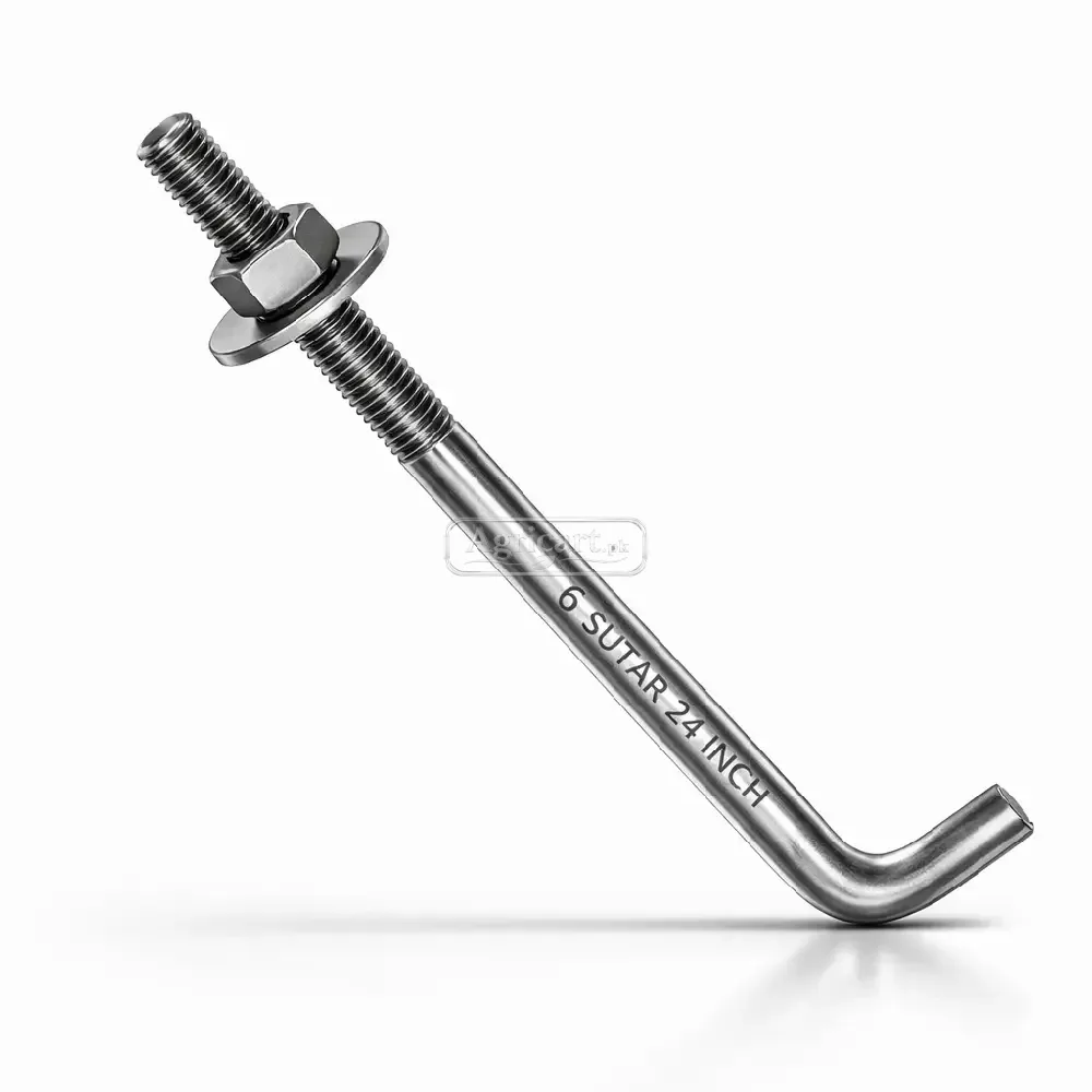 6 Sutar L Shaped Foundation Bolts 24 Inch
