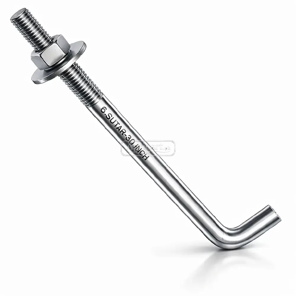 6 Sutar L Shaped Foundation Bolts 30 Inch