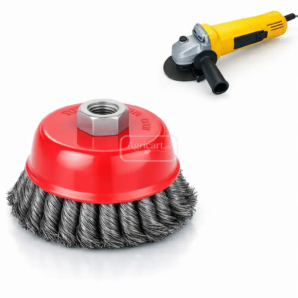 Angle Grinder Hard Wire Brush 17Mm Nut 4 Inch