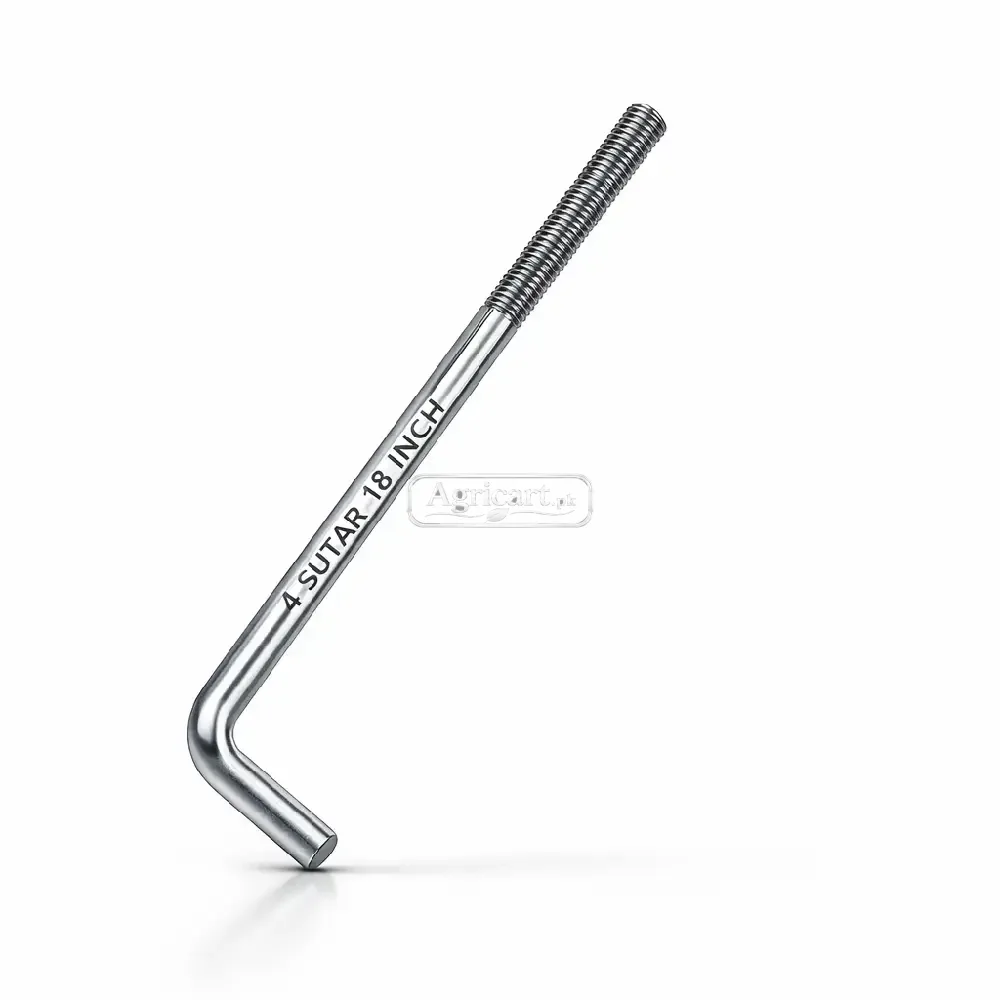 4 Sutar L Shaped Foundation Bolts  18 Inch