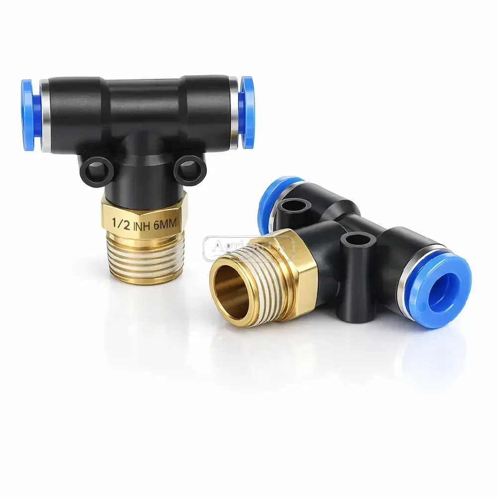 Pneumatic Tee Wide 1/2 Pipe 6Mm