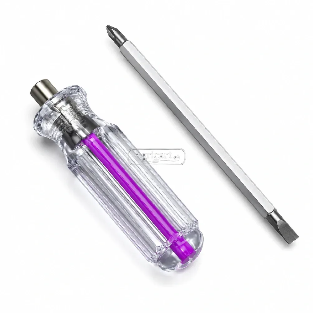 Clear Handle Screwdriver Two In One
