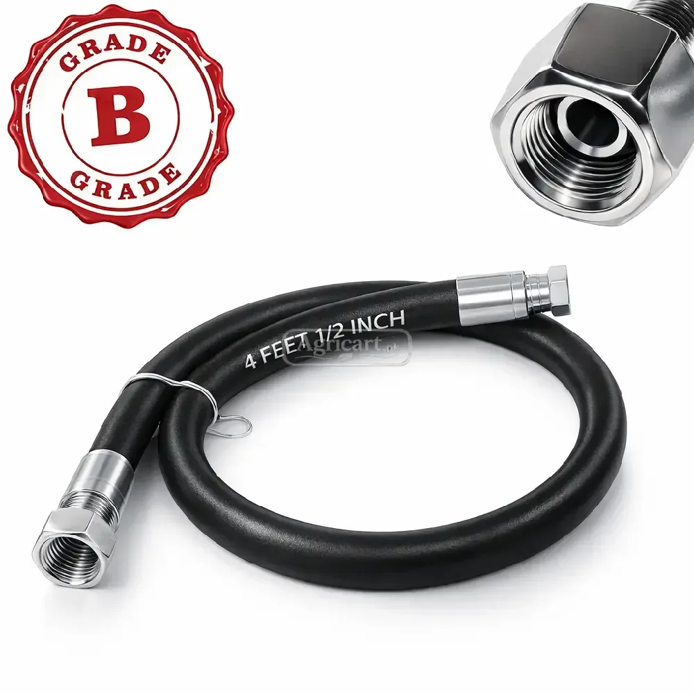 Hydraulic Hose Pipe 4 Feet 1/2 Inch B Grade