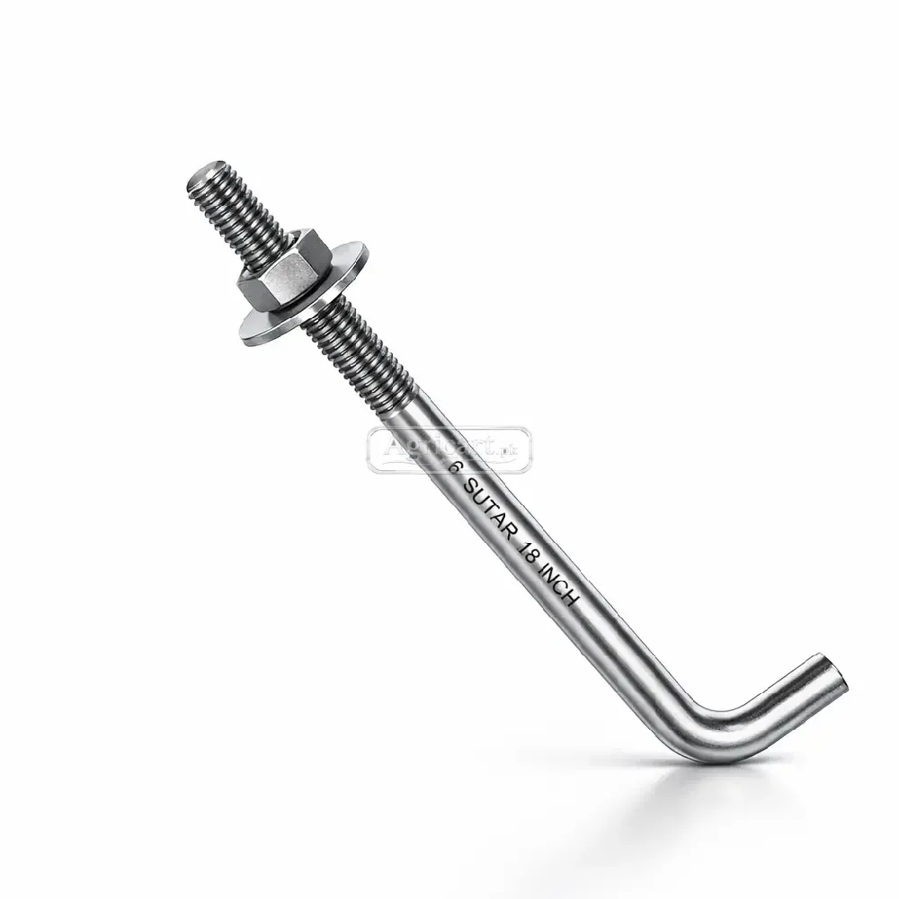 6 Sutar L Shaped Foundation Bolts 18 Inch