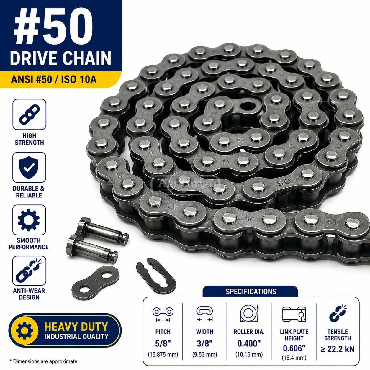 Single Strand Drive Chain #50 (10A)