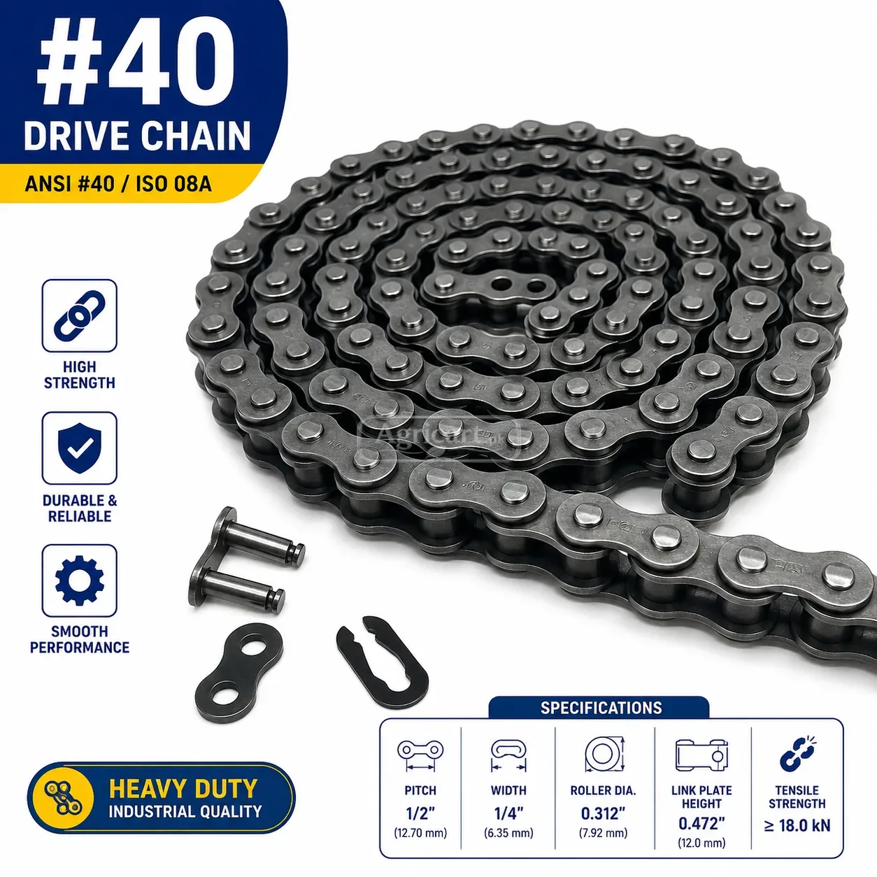 Single Strand Drive Chain #40 (08A)