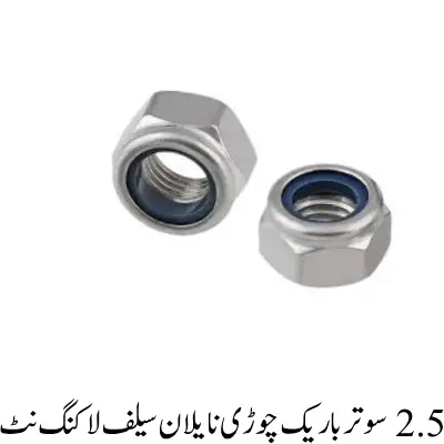 2.5 Sutar Thin Thread Nylon Self Locking Nut