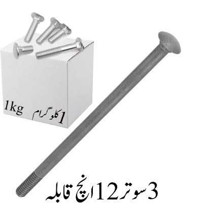 3 Sooter 12 inch Carriage Bolt