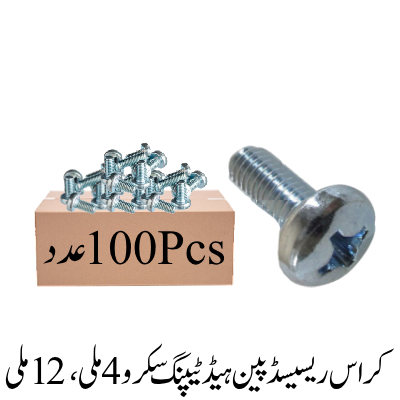 Cross Recessed Pan Head Tapping Screw 4mmx12mm