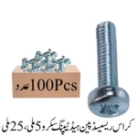 Cross Recessed Pan Head Tapping Screw 5mmx25mm