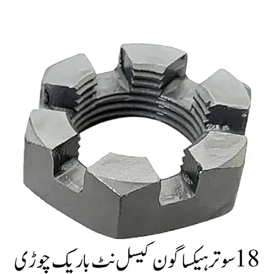 Hexagonal Castle Nut thin thread 18 sutar
