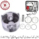 Piston Ring Kit Petrol Engine Water Pump 3 Inch B Grade 0.75 Size