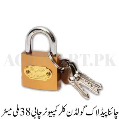 China Padlock Gold Color Computer Key 38mm