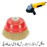Angle grinder soft wire brush 14mm nut 4 inch